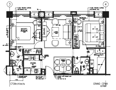 Black  White Bedrooms on Bedrooms Floor Plan